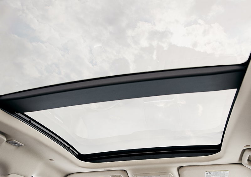 The available panoramic Vista Roof® is shown from inside a 2024 Lincoln Corsair® SUV. | Duncan Lincoln in Blacksburg VA